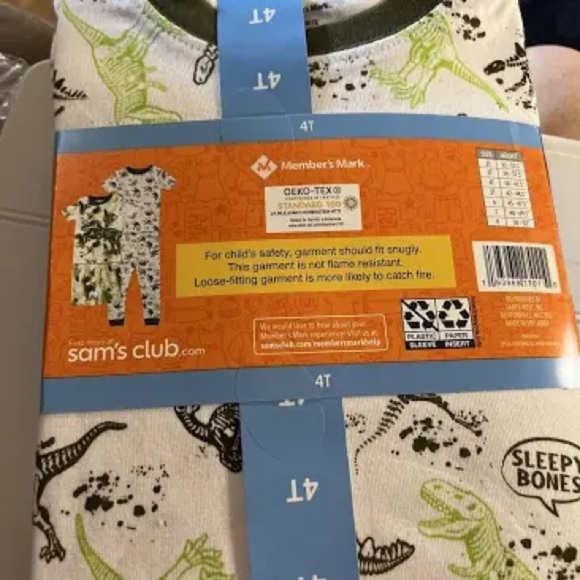 Members Mark 4 Piece Dinosaur Pajama Set for Boys Sz 6 New in Package - Picture 5 of 5